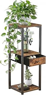3 Tier Tall Plant Stand with Fabric Drawer , 32.5