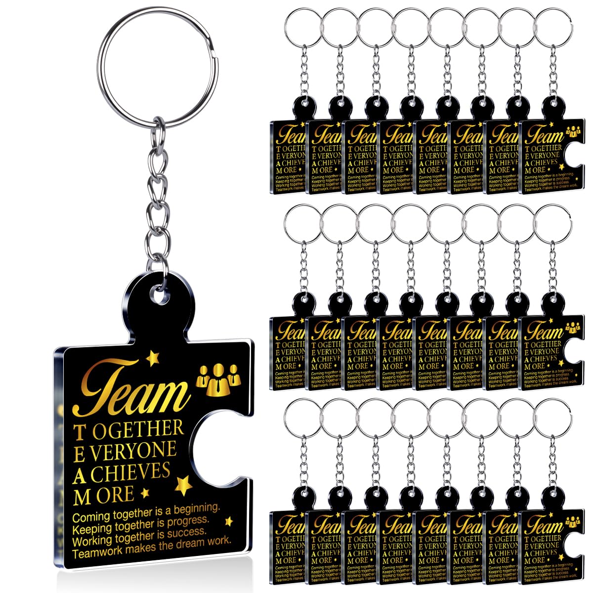 Team Appreciation Gifts Bulk Thank You Keychains for Coworkers