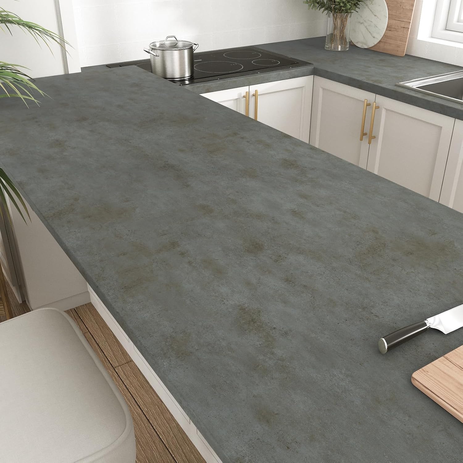Rust Livid Concrete Wallpaper Peel and Stick Vintage Cement Wallpaper Industrial Lime Wash Contact Paper Self Adhesive Concrete Wall Paper for Bedroom Kitchen Countertop Cabinets Bathroom