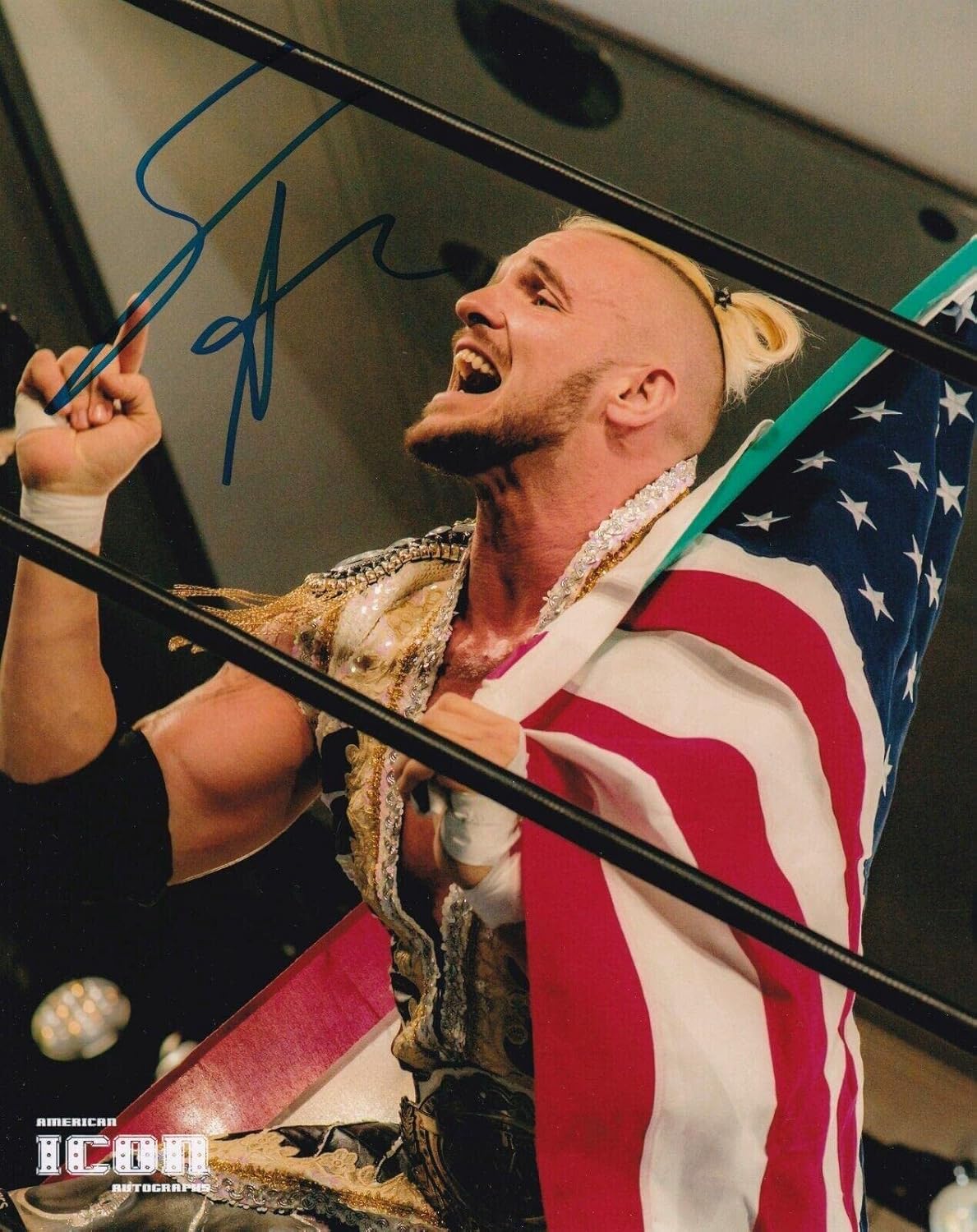 Sam Adonis Signed 8x10 Photo MLW CMLL Lucha Libre AAA All Japan Pro