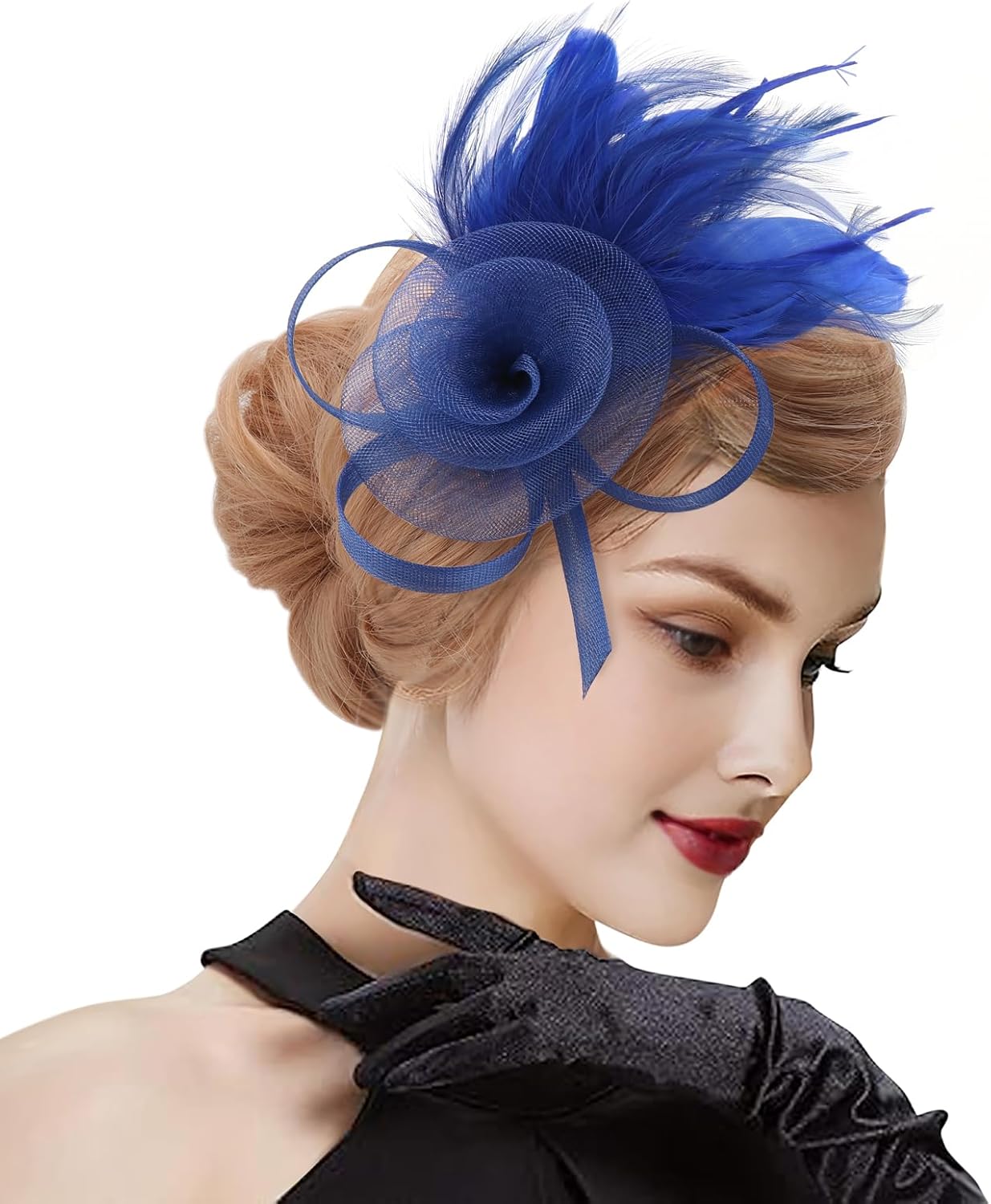 DRESHOW Fascinators Hats for Women Tea Party Fascinator Hats Vintage 50s Headwear Cocktail Wedding Church Derby Hat - Image 7