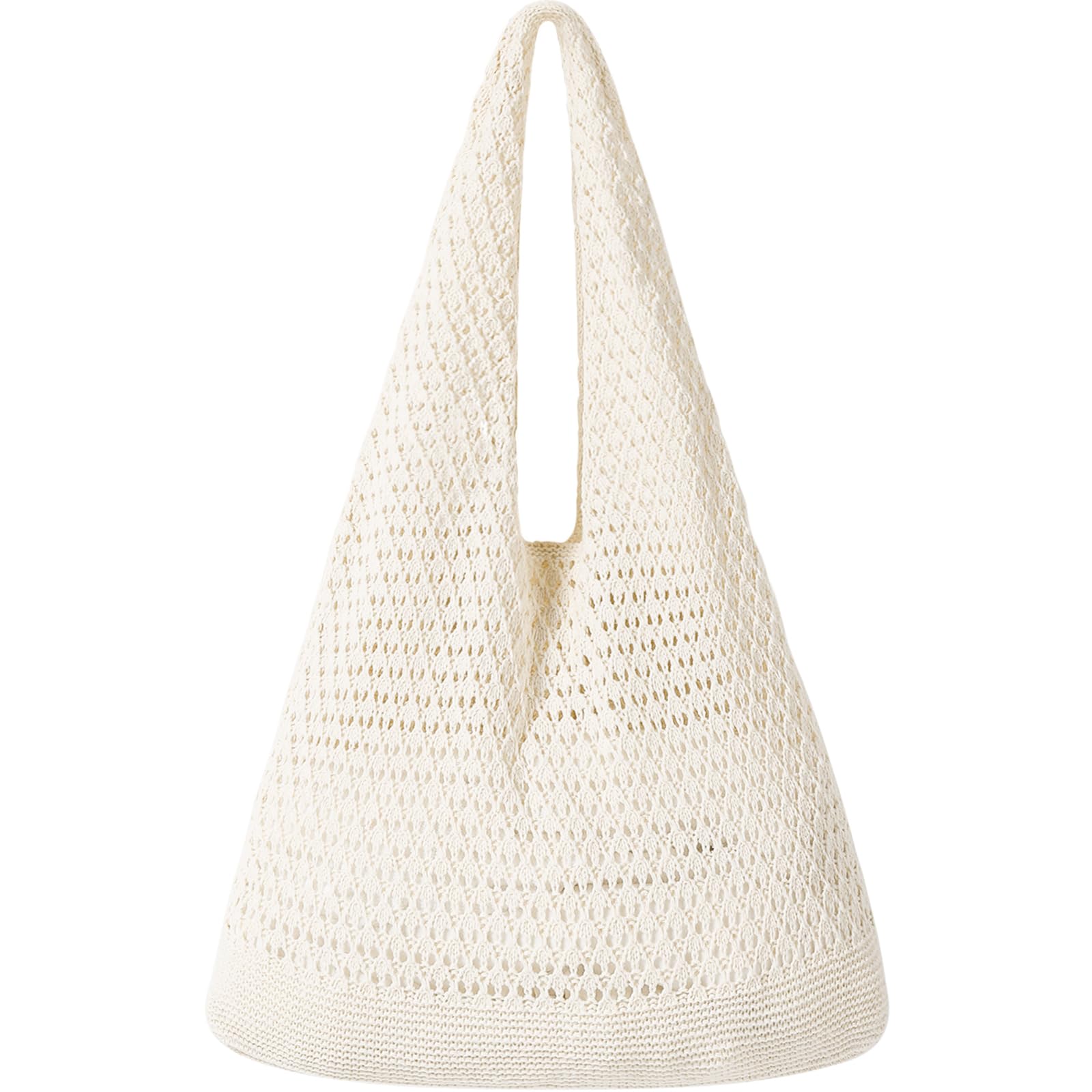 WantGor Bolsas de ganchillo, bolsa de malla de playa para mujer, bolso de compras casual, bolsa de viaje plegable