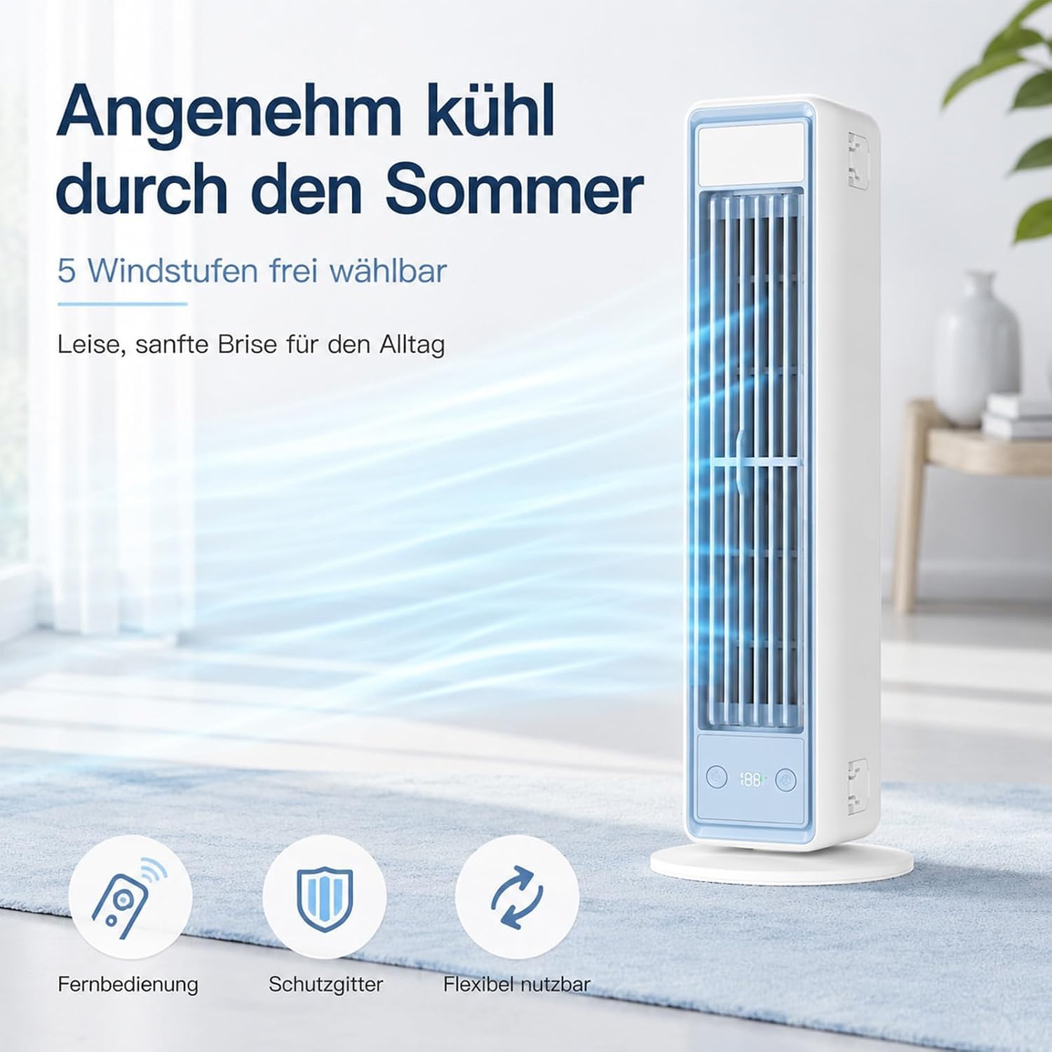AirZuma klimaanlage,Kühlt mit CoolCore™, sparsamster Stromverbrauch, Akku, bladeless & leise (2 PCS)