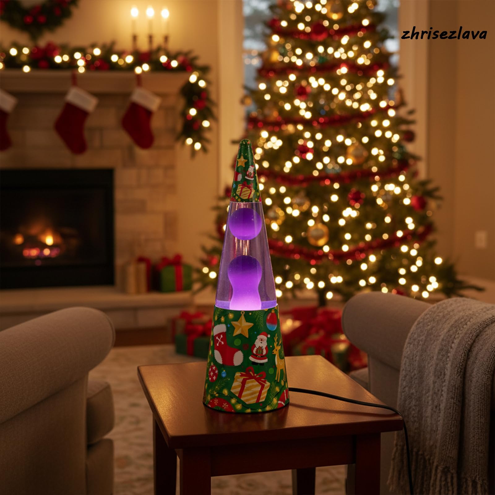 Lampe à mouvement liquide violet de 40,6 cm, éclairage dynamique de relaxation fluide, lampe de divertissement de sérénité, veilleuse de méditation, décoration d'intérieur, cadeau pour adultes et