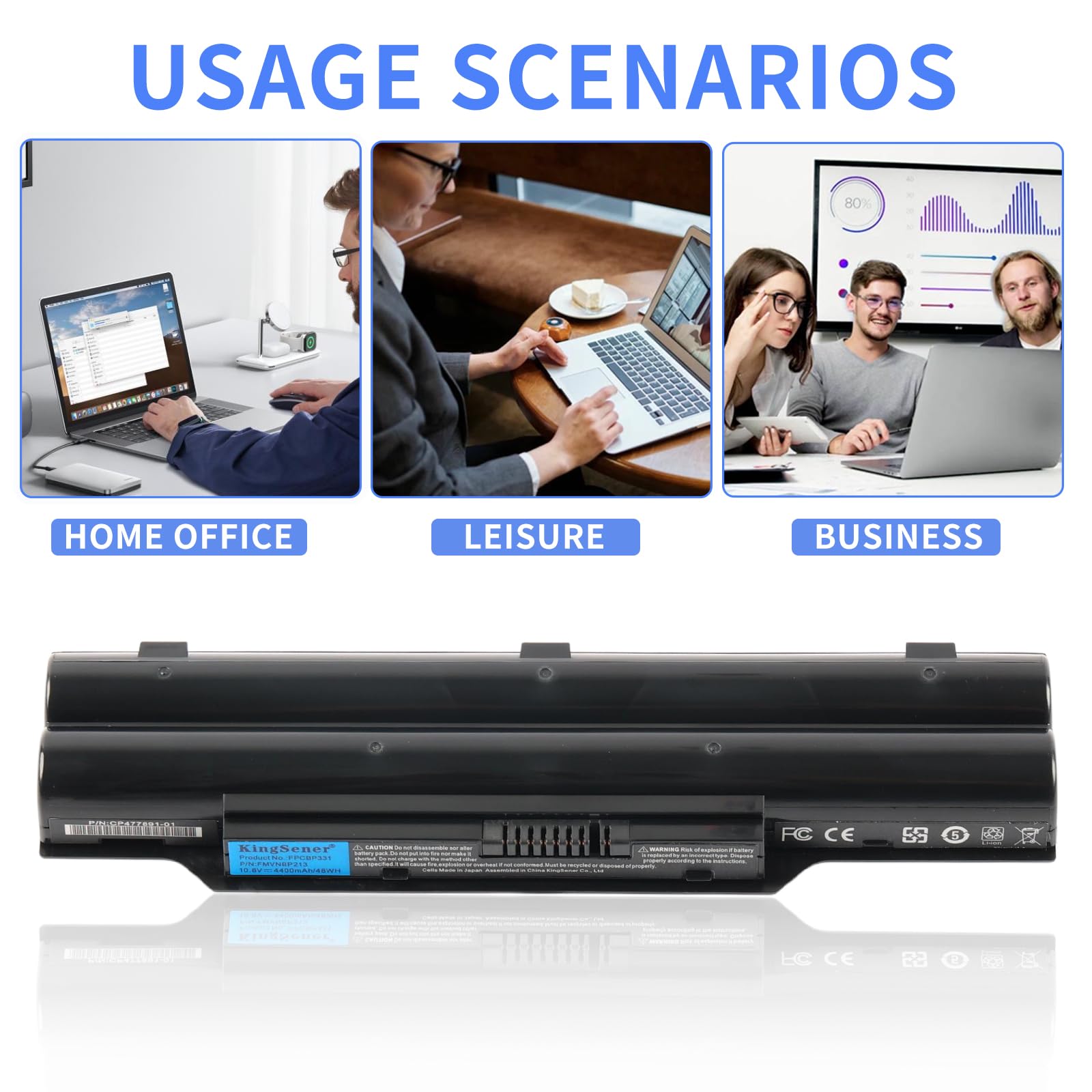 BLESYS Laptop Akku Für FUJITSU Lifebook A512/A532 Serie - 10,8V 4400mAh Original-Ersatz