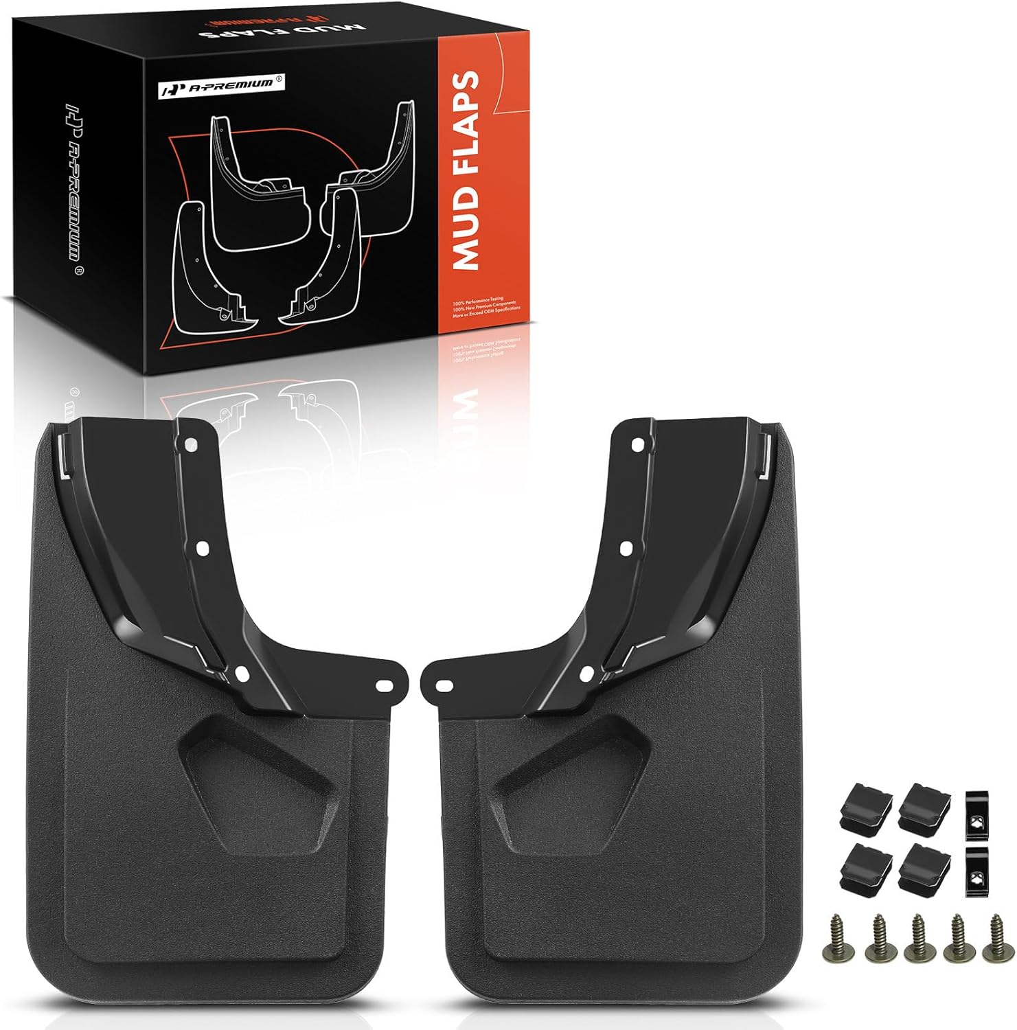 A-Premium Set of 2-PC Front Mud Flaps Splash Guards Compatible with Ford Bronco 21-24, Left & Right Mudguards Mudflaps, with Hardware Accessories (Not for Bronco Sport & Sasquatch package Models) (2PCS) Front Left & Right