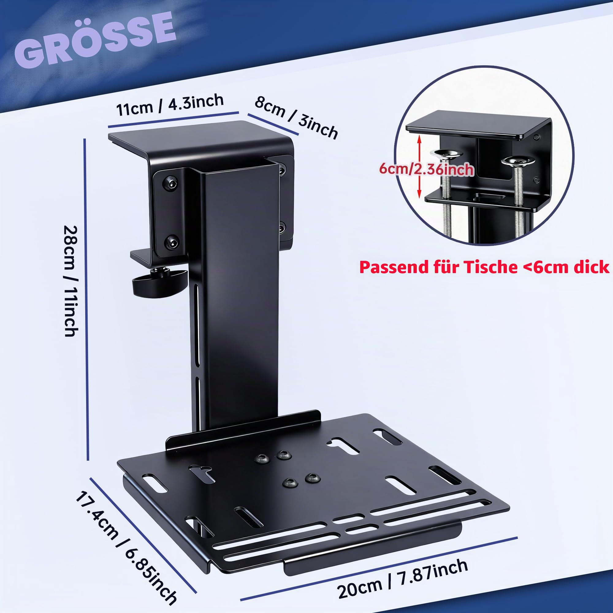 Schreibtisch Halterung für Racing Sim Shifter und Handbremse, kompatibel mit Logitech G Driving Force G29 G920 und mit Thrustmaster TH8A TSSH Handbremse für Rennsimulationen auf PC und Konsole