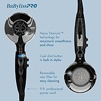 Vista 2 de BaBylissPRO Secador de pelo, Nano Titanium Portofino 2000 vatios secador de pelo, peinado y electrodomésticos