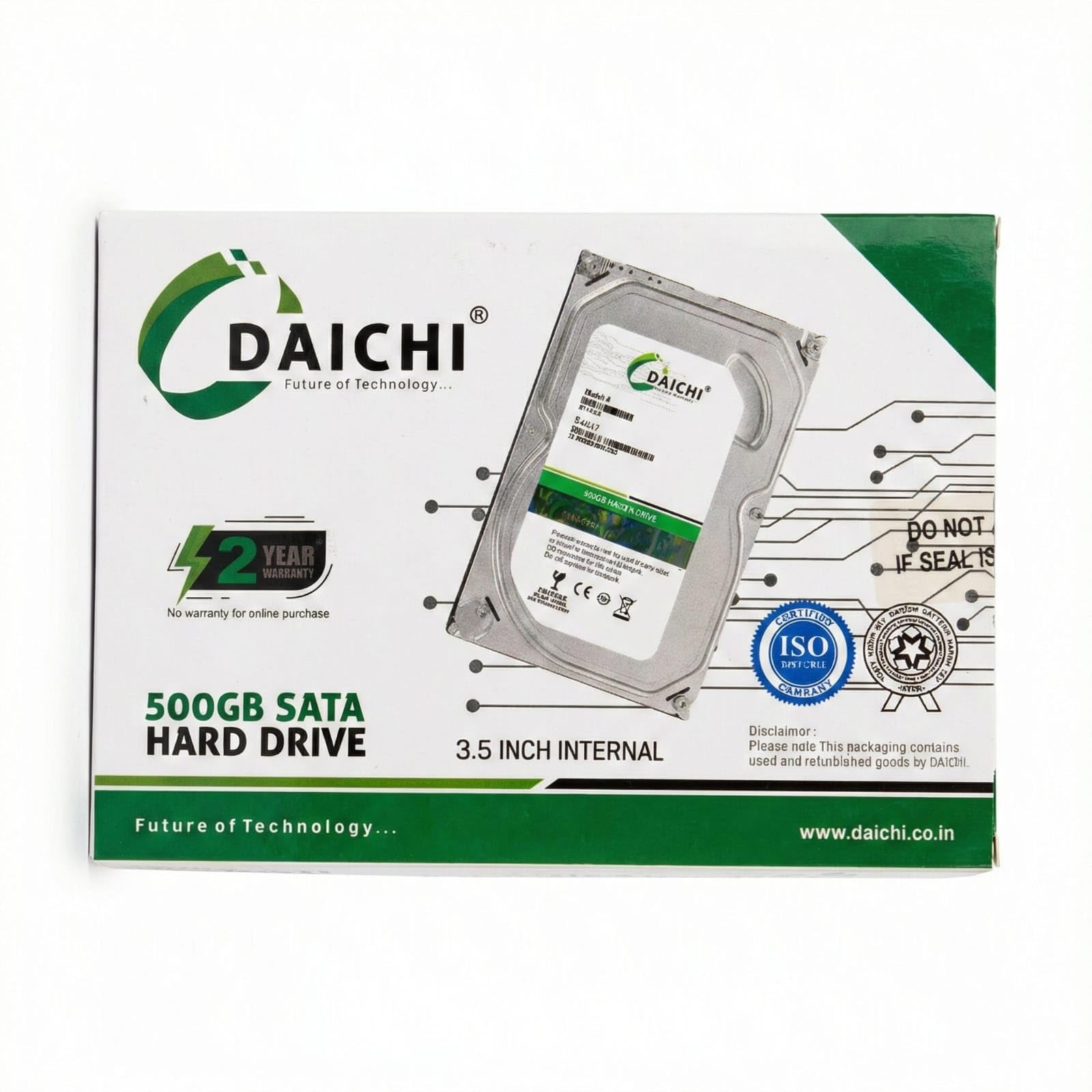 Daichi 500 GB SATA 3.5 Inch Desktop Surveillance Internal Hard Disk Drive