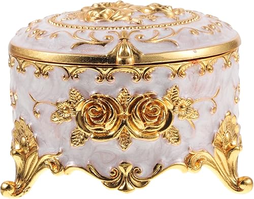 HOMSFOU Joyero esmaltado, organizador de joyas, soporte para caramelos, soporte para pulsera, soporte para collar, pendientes, organizador de