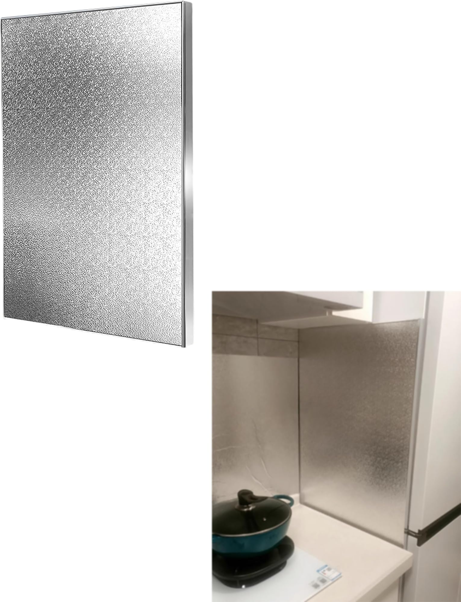 Protector antisalpicaduras térmico de aluminio con fijación magnética estable