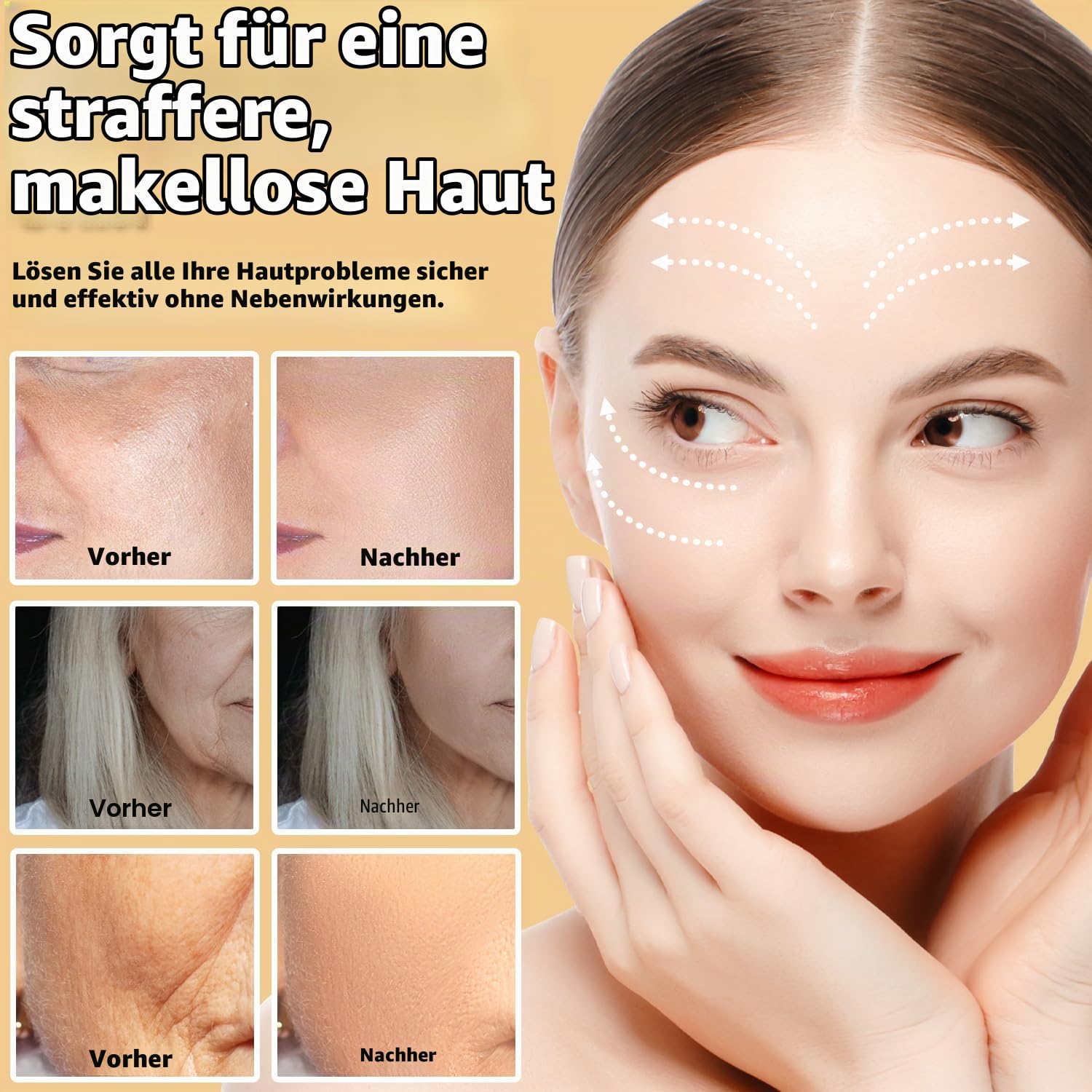 LED Lichttherapie Gesichtsmassagegerät Gegen Falten - FDA Zertifizieret