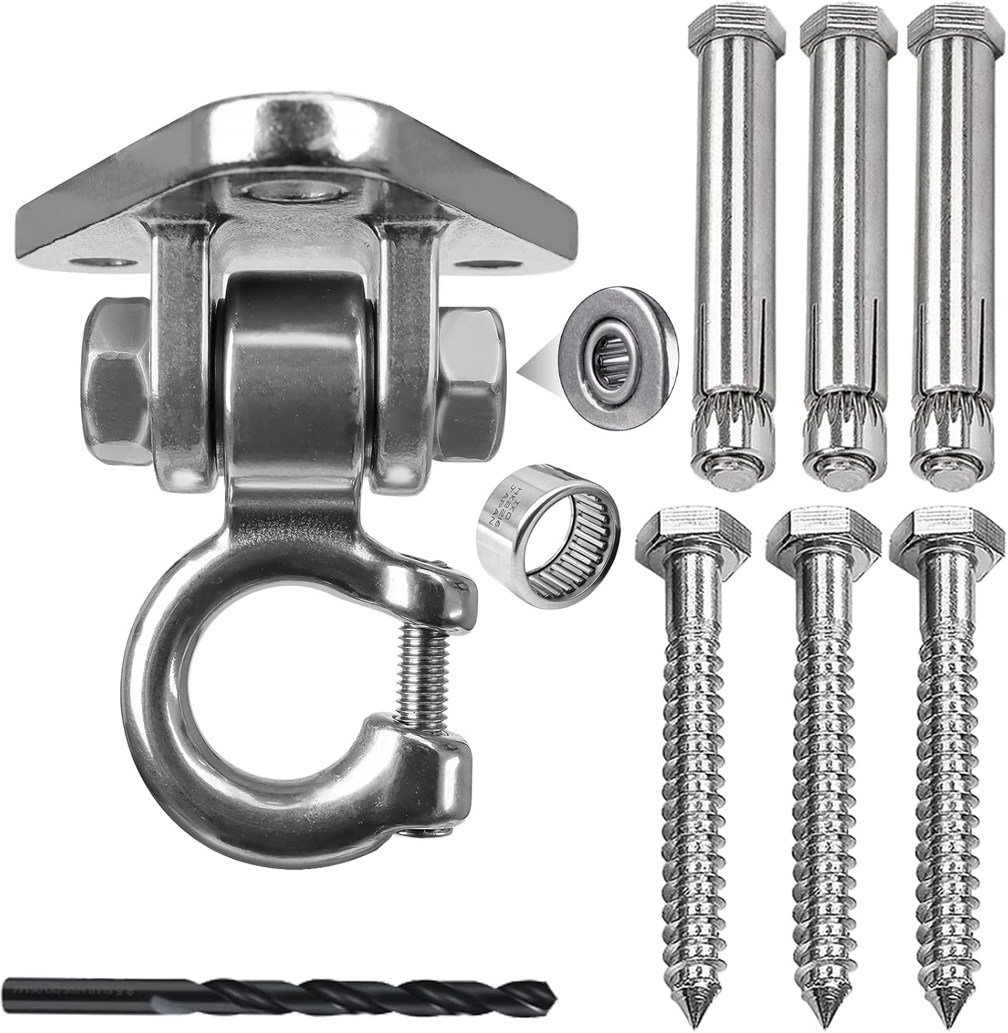 Swing Hangers Heavy Duty Smooth Operation with 180° Swing Bearings 1000 lb Capacity for Indoor Outdoor Swing Chairs Hammocks Playgrounds Yoga