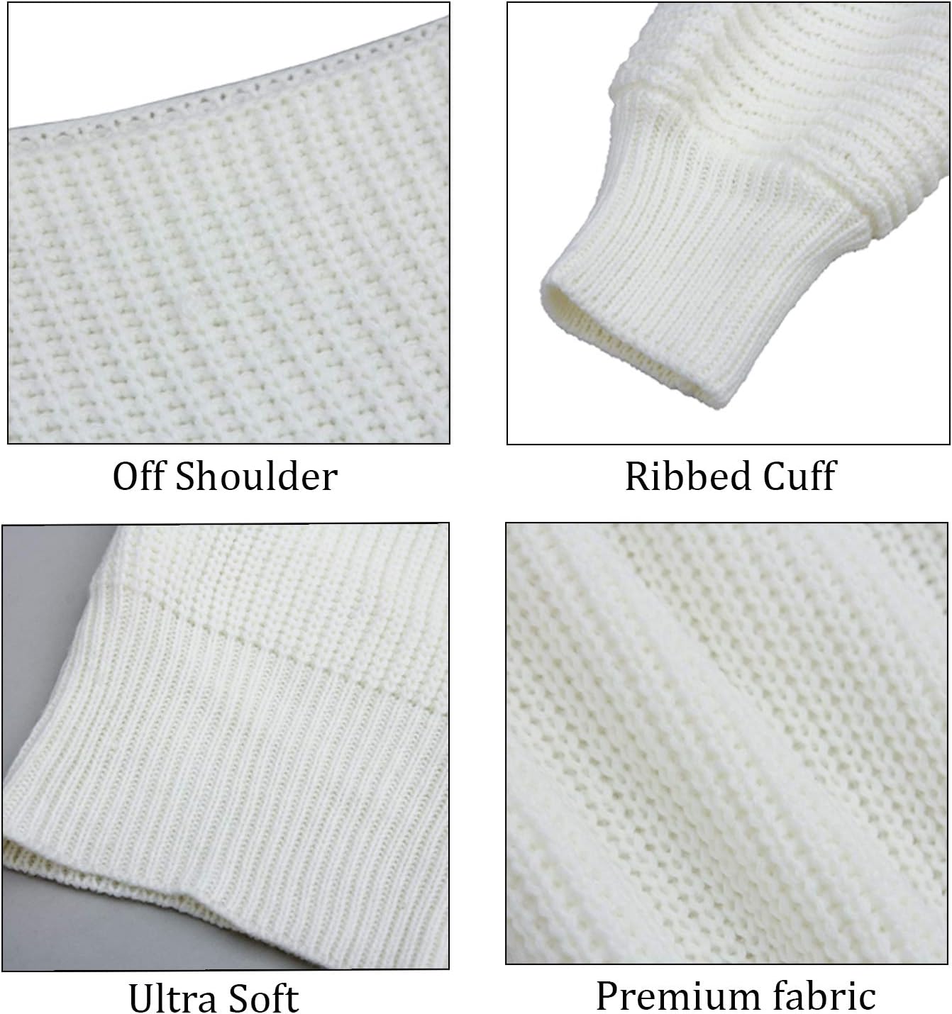 Women's Casual Oversized Off Shoulder Sweater Dresses Long Chunky Pullover Jumper - Image 6