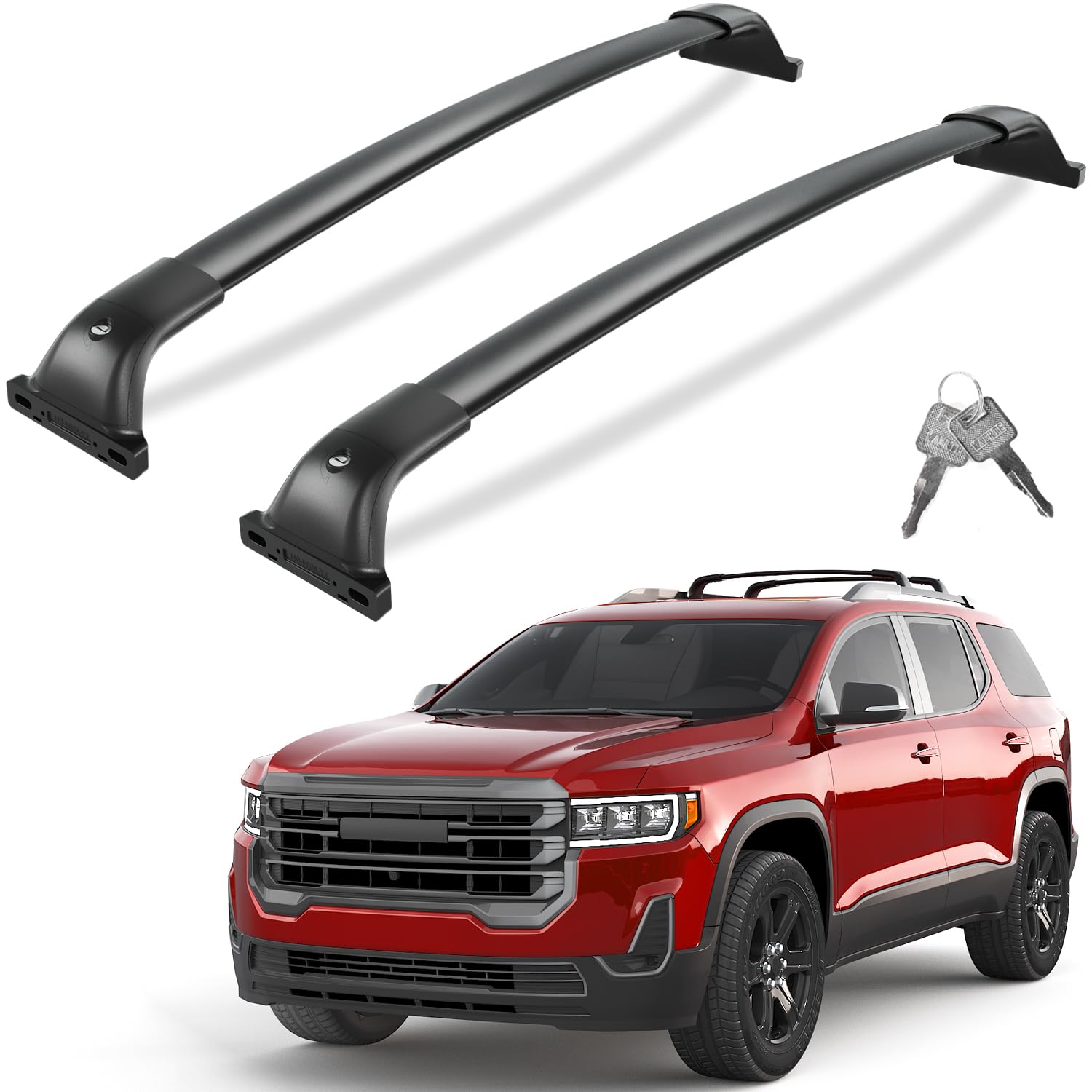 Tuyoung 300lbs All Aluminum Cross Bars Roof Racks for GMC Acadia 2017-2023