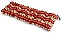 Vista 16 de Greendale Home Fashions Cojín de banco para exteriores de 51 pulgadas, Adobe Stripe