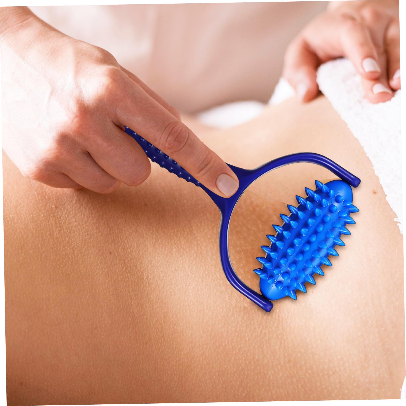 Ipetboom 4pezzi Massaggiatore Manuale Per Schiena e Collo Roller Ergonomico Per Yoga e Relax Strumento Portatile e Massaggiatore Per Gambe e Muscoli Uso Quotidiano e Ufficio