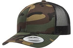 Yupoong Woodland Camo Snapback Hat: Express Your Rugged Style