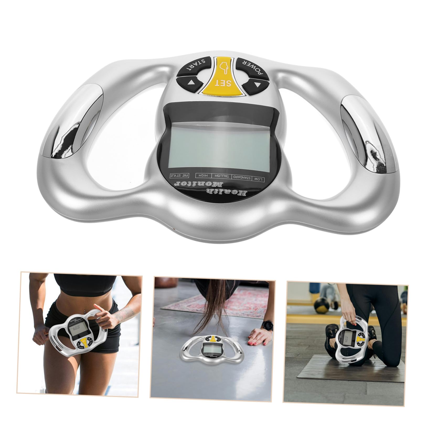 Analizzatore Grasso Corporeo Portatile con Calcolatore Bmi Tester Salute Palmare Facile Usare per Monitoraggio Fitness e Percentuale Grasso