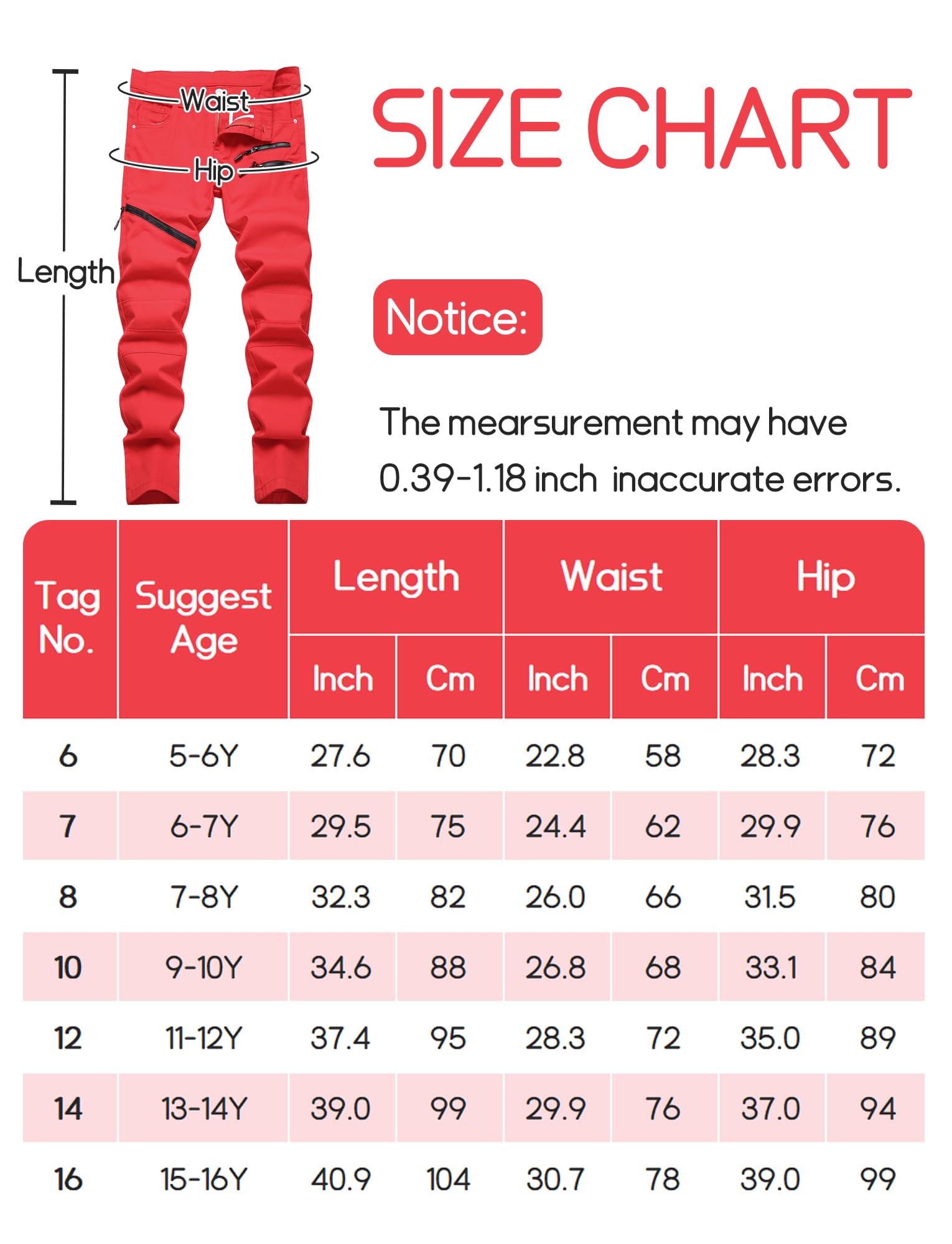 FEOYA - Jeans da ragazzo, pantaloni in denim slim fit, jeans skinny slim fit fit slim fit per adolescenti e jeans elasticizzati casual comodi 5-16 anni