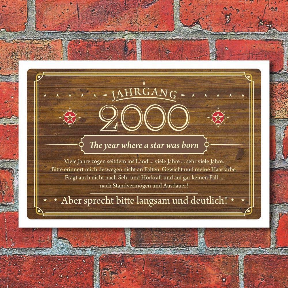 Putuo Decor Vintage-Blechschild Zum 20. Geburtstag – Erinnerung An 2005, 20,3x30,5 Cm, Geschenk Für 2005 Geborene