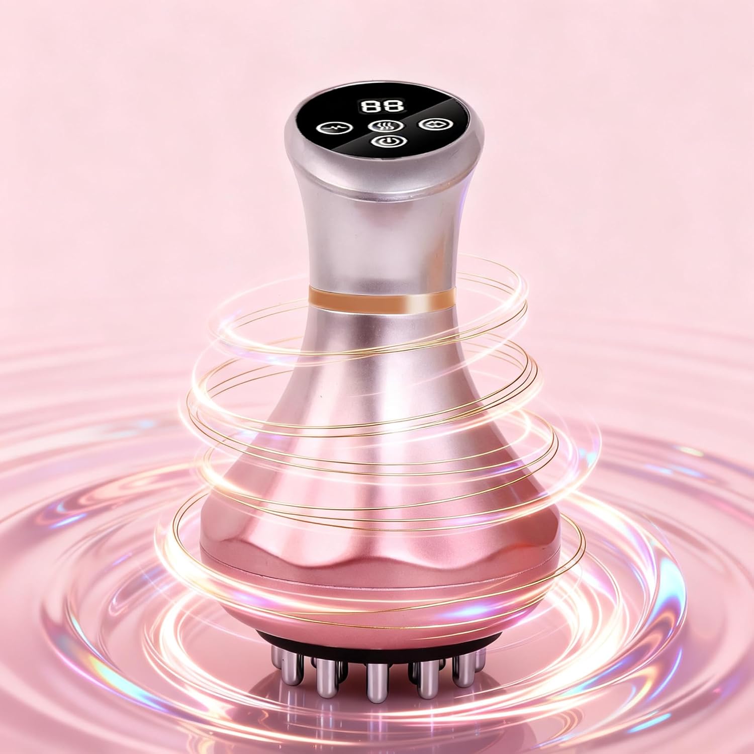 4-in-1 Lymphatic Drainage Massager - Anti Cellulite Massage Tool with Heating, Vibration & Light Therapy, Cordless Handheld for Full Body Pain Relief (Legs, Back, Belly, Hips) & Skin Tightening - Image 7