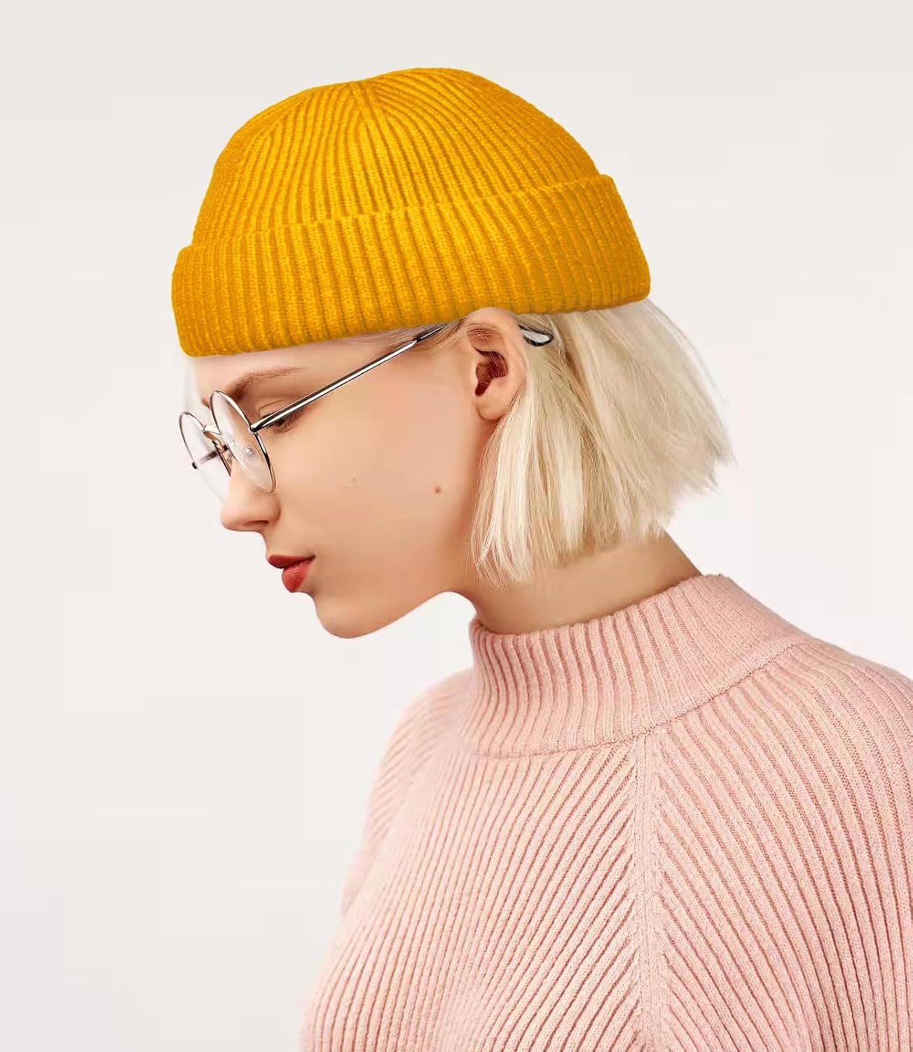 ROYBENS Wool Fisherman Beanie for Men Women, Knit Cuffed Fleece Lined Beanies Winter Warm Hat Skull Cap Unisex - Image 3