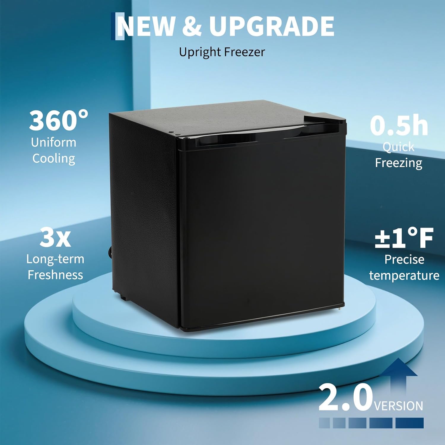 Mini Fridge with Freezer, 1.6 Cu.Ft Compact Single Door Refrigerator for Bedroom, Office and Dorm, Ultra Quiet Small Refrigerator and Mini Fridge, Adjustable Thermostat, Black