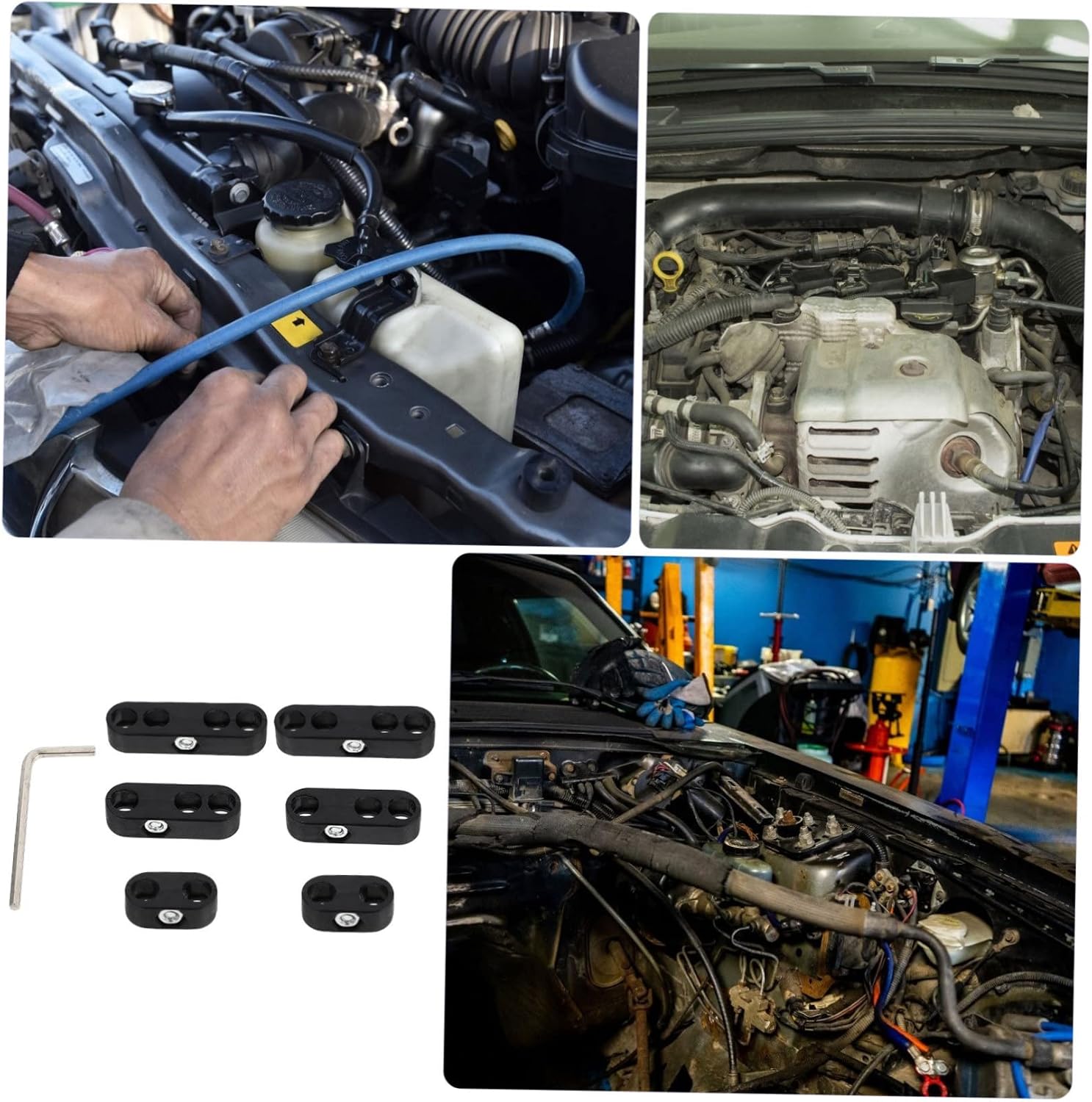 Auto Wire Separator Kit 1 Set Spark Plug Wire Separator Clamp for Car Ignition Wire Management