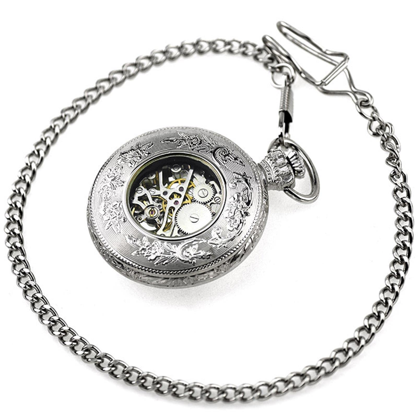 Ancienne Chaîne De Montre De Poche Homme Fantaisie Avec Pierre De Sang - Vintage Pré-1920