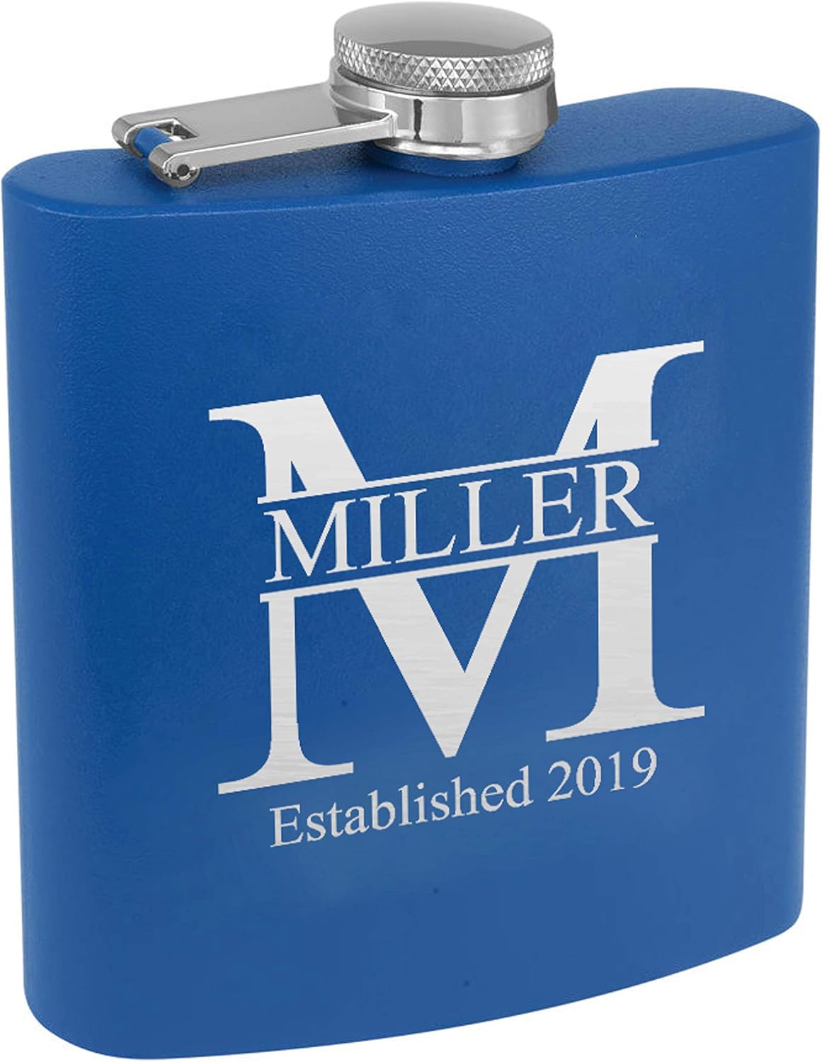 Personalized Stainless Steel Flask - Miller (Blue)