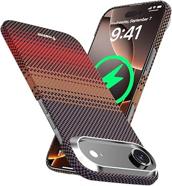 Aramid Fiber for iPhone 17 Air Case,Compatible with MagSafe,Ultra Thin & Lightweight Case for iPhone 17 Air,Kevlar Aramid Fiber with Ultra-Slim Caseless Feel Twilight