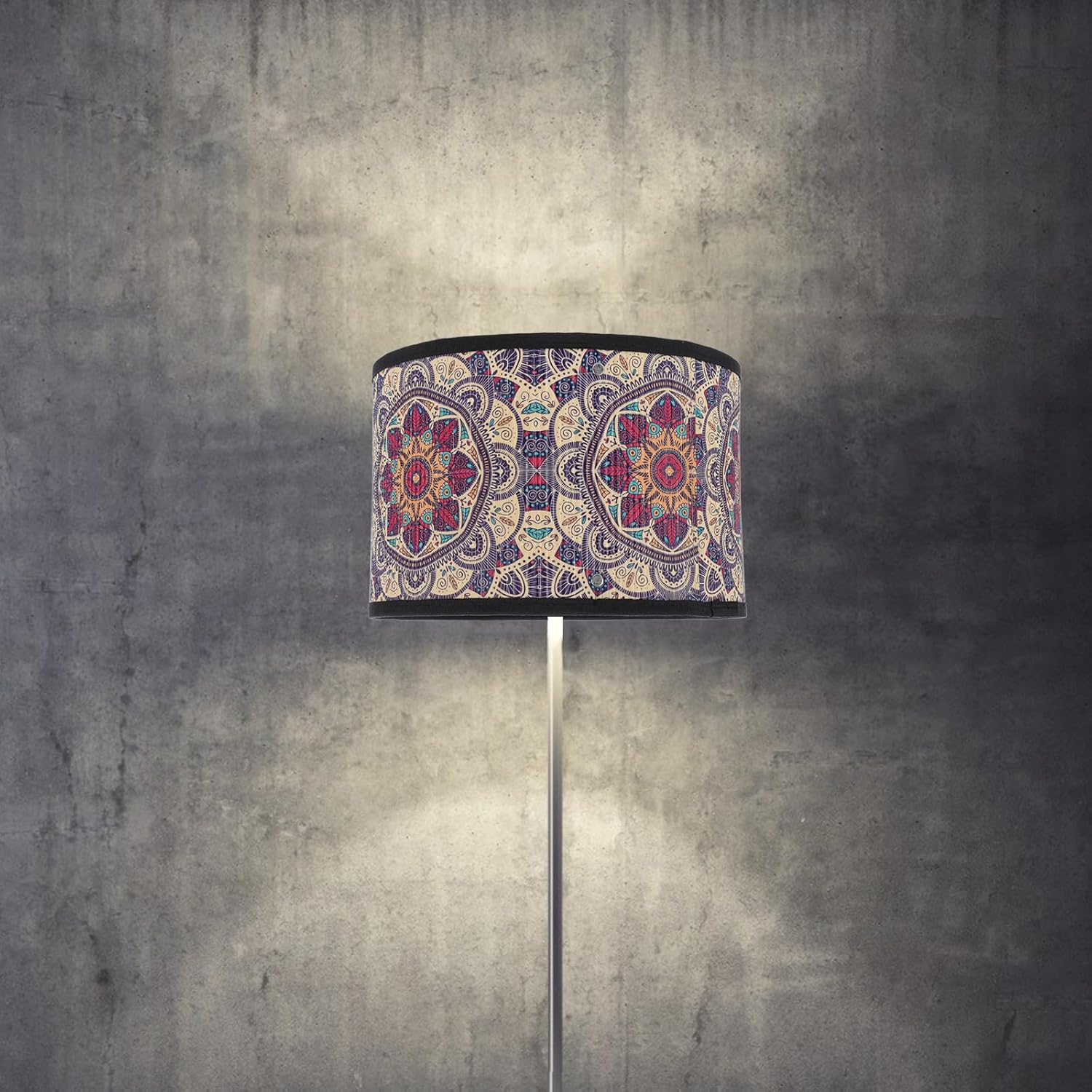 Uonlytech Bamboo Lampshade Ethnic Style Decorative Lamp Cover for Desk Table Floor Lamps 11.81X11.81X7.87In Natural Warm Lighting Accessory