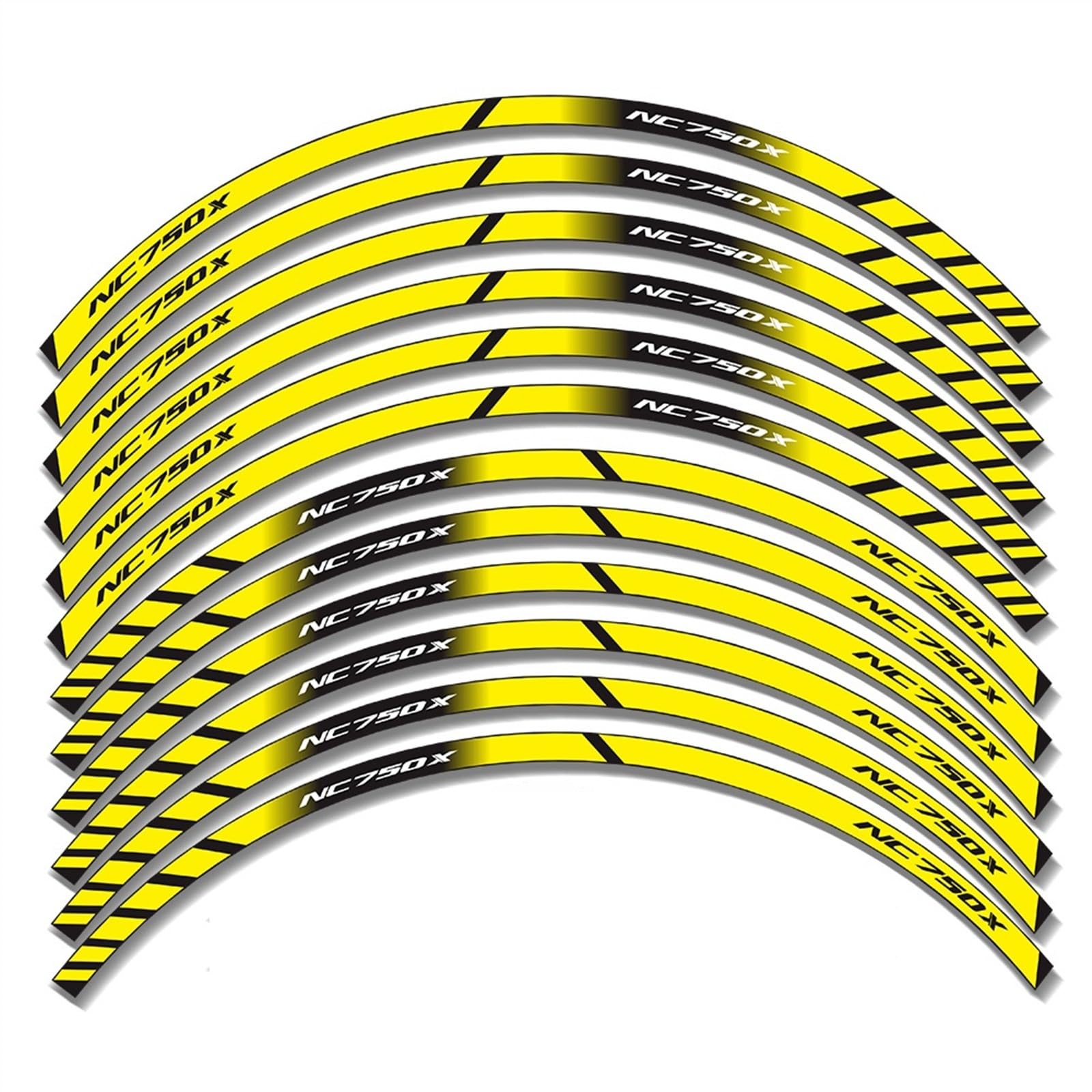 Frynuzb A1 Applique For Nc750x 12 Reflective Wheel Rim Stickers Wheel Hub With Decals(A1)