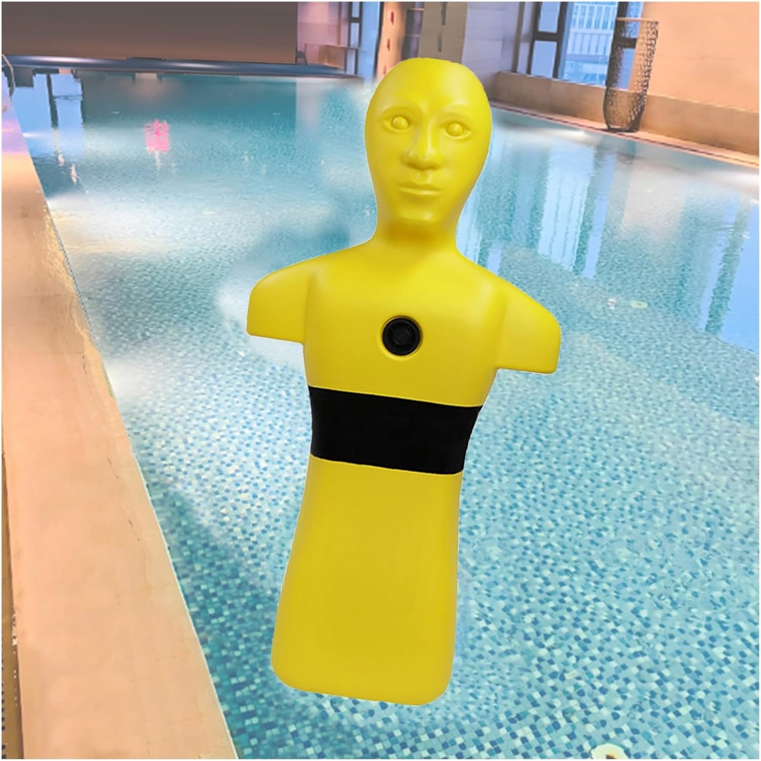 Water Rescue Life-Saving Dummy ,Easy to Use Reusable Simulation Training Model, for River Schools Swimming Pool(Orange)