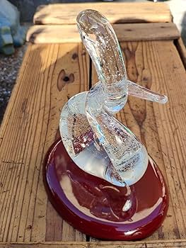 蛇の形状 ガラスアート 赤黄 蛇の形状 ガラスアート 赤黄