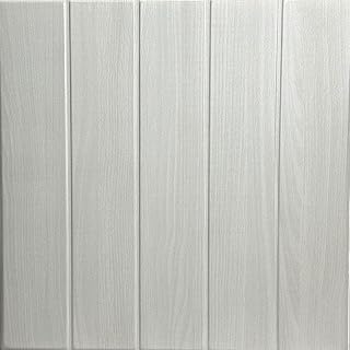 À LA MAISON CEILINGS R104 Bead Board Foam Glue-up Ceiling Tile (256 sq. ft./Case), Pack of 96, Washed Oak