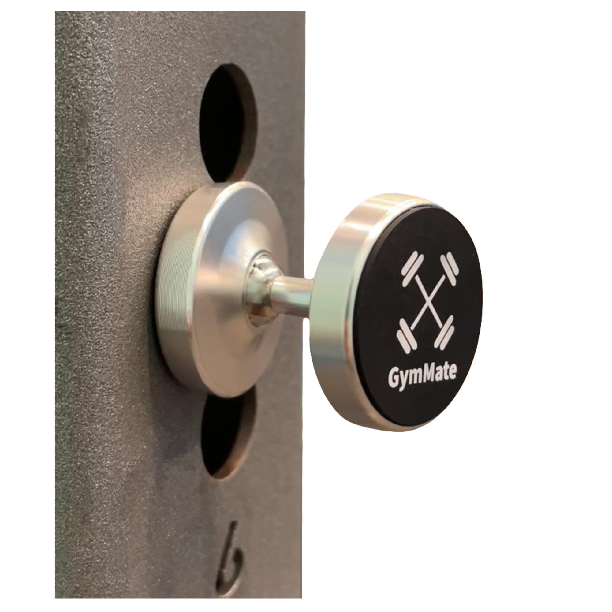 Gym Mate Dual Magnetic Phone Mount & Holder. Attaches magnetically to Metal Surface. Shoot Hands-Free Videos While Working Out. Strong Joints and Magnets. Compact Size.