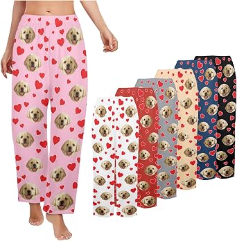 Custom Face PJ Pants - Men Women Personalized Pajama Bottoms with Picture - Christmas Pajama Lounge Wear