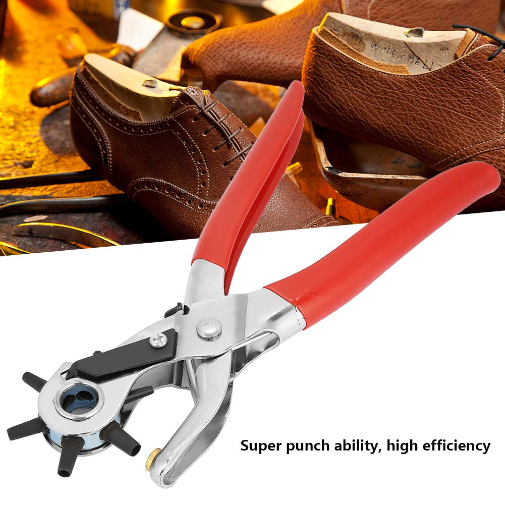 Carbon Steel Multi Hole Belt Punch Plier Durable Ergonomic Design Efficient for Paper Leather Plastic Crafting