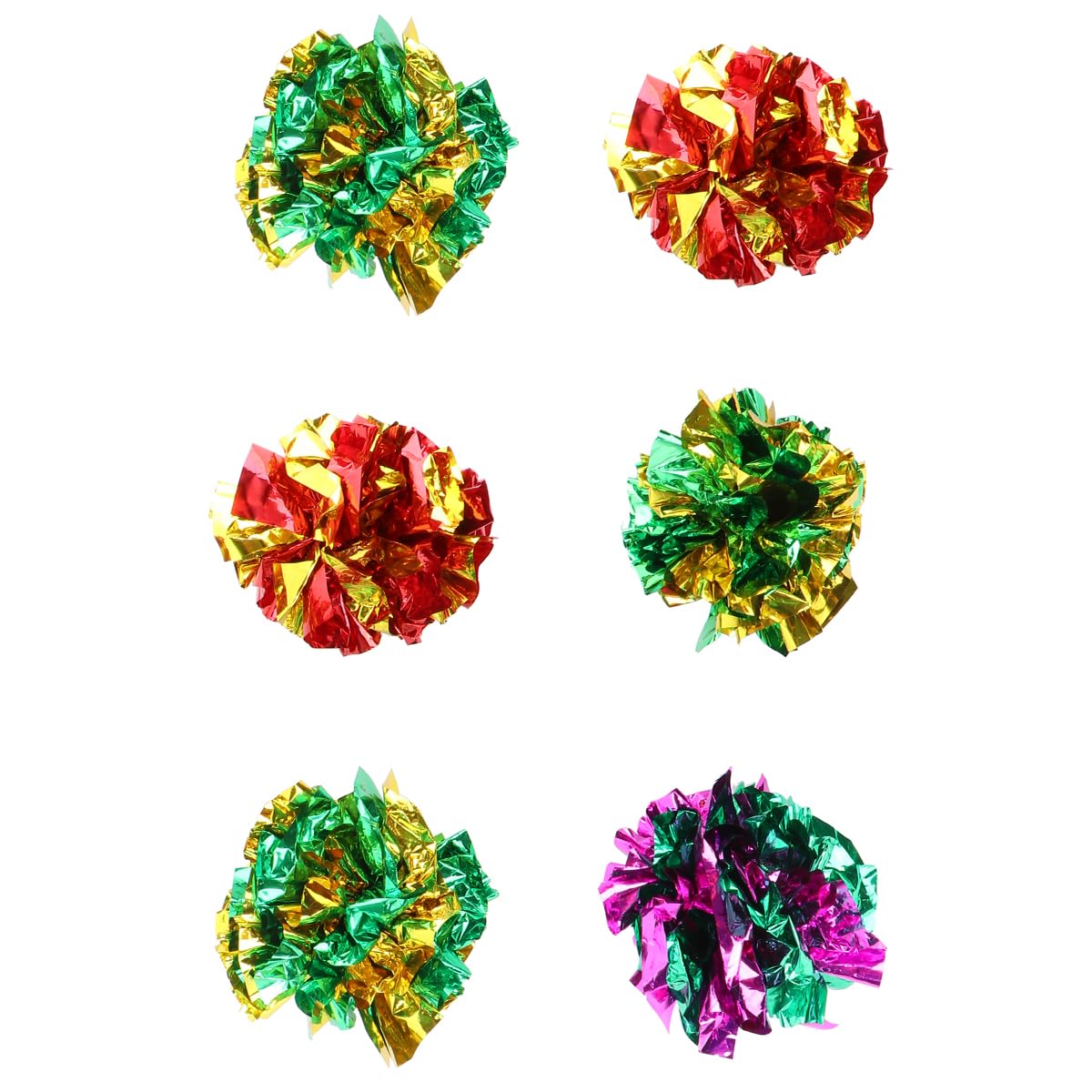 FRCOLOR 6pcs Crinkle Cat Toy Cat Toys Balls for s Exercise s s for Pets Crinkle Balls for s Pet s Kitten s Hair Ring Bulk