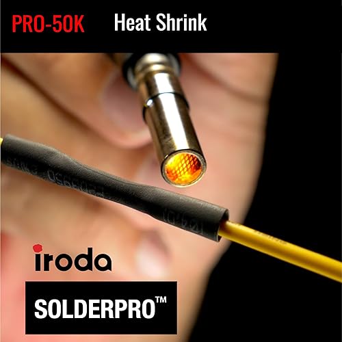 Miniatura 4 de IRODA SolderPro Kit de soldador de butano original 50K 4 en 1 inalámbrico 30-70 W grado profesional | 18s herramienta de calor multifunción con