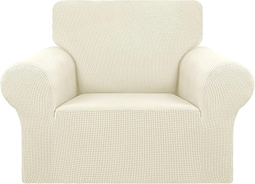 Miniatura 57 de KEKUOU - Funda elástica para sofá de 3 plazas (de 79 a 94 pulgadas), protector de muebles de 3 asientos con parte inferior elástica para niños o