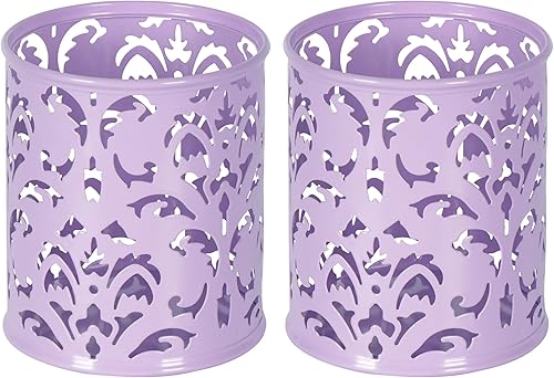 Miniatura 10 de EasyPAG Soporte para Bolígrafos Negro para Escritorio, Paquete de 2 Organizadores Redondos para Lápices, Soporte para Cepillos para Tocador