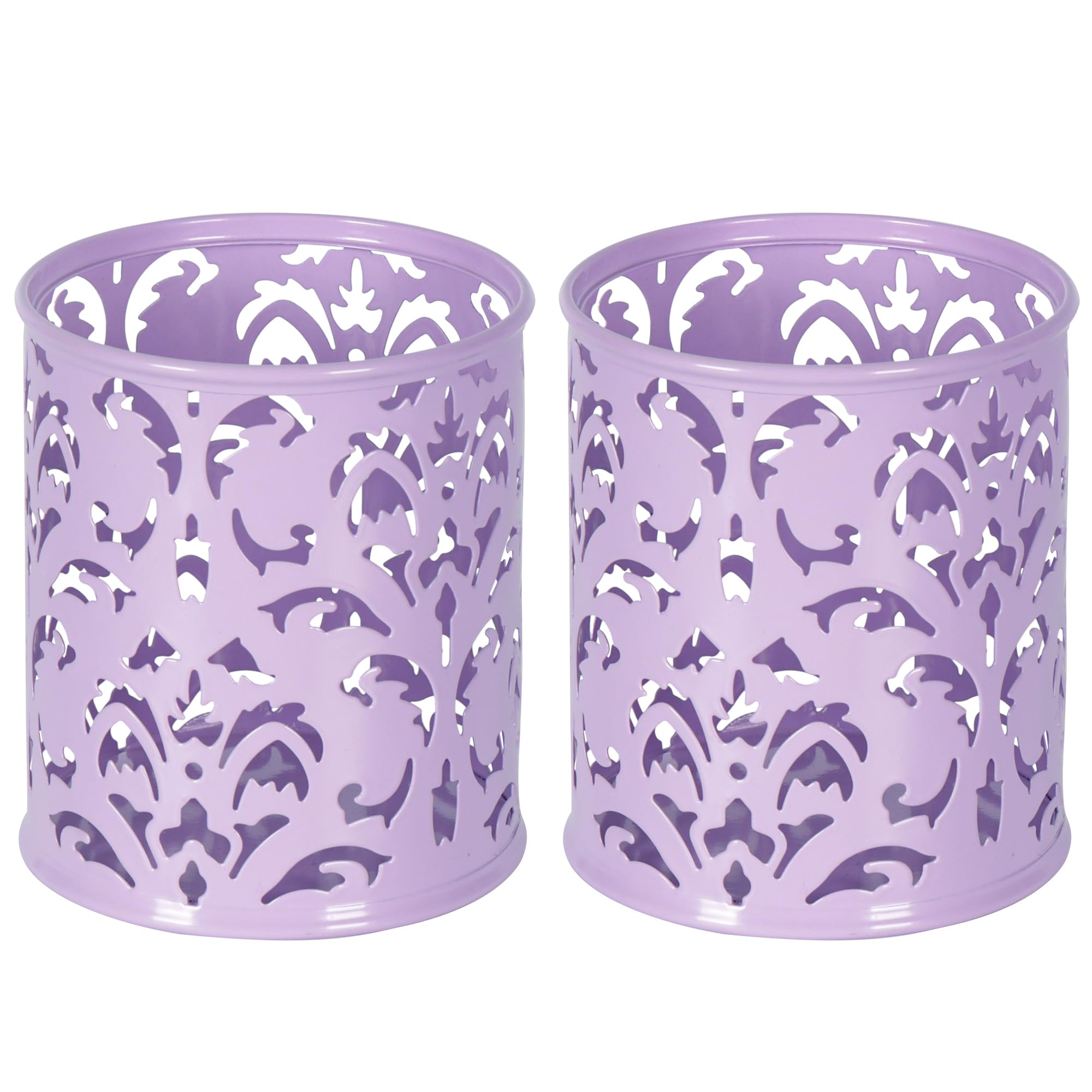 Pot à crayon floral noir pour organiser le bureau de la maison