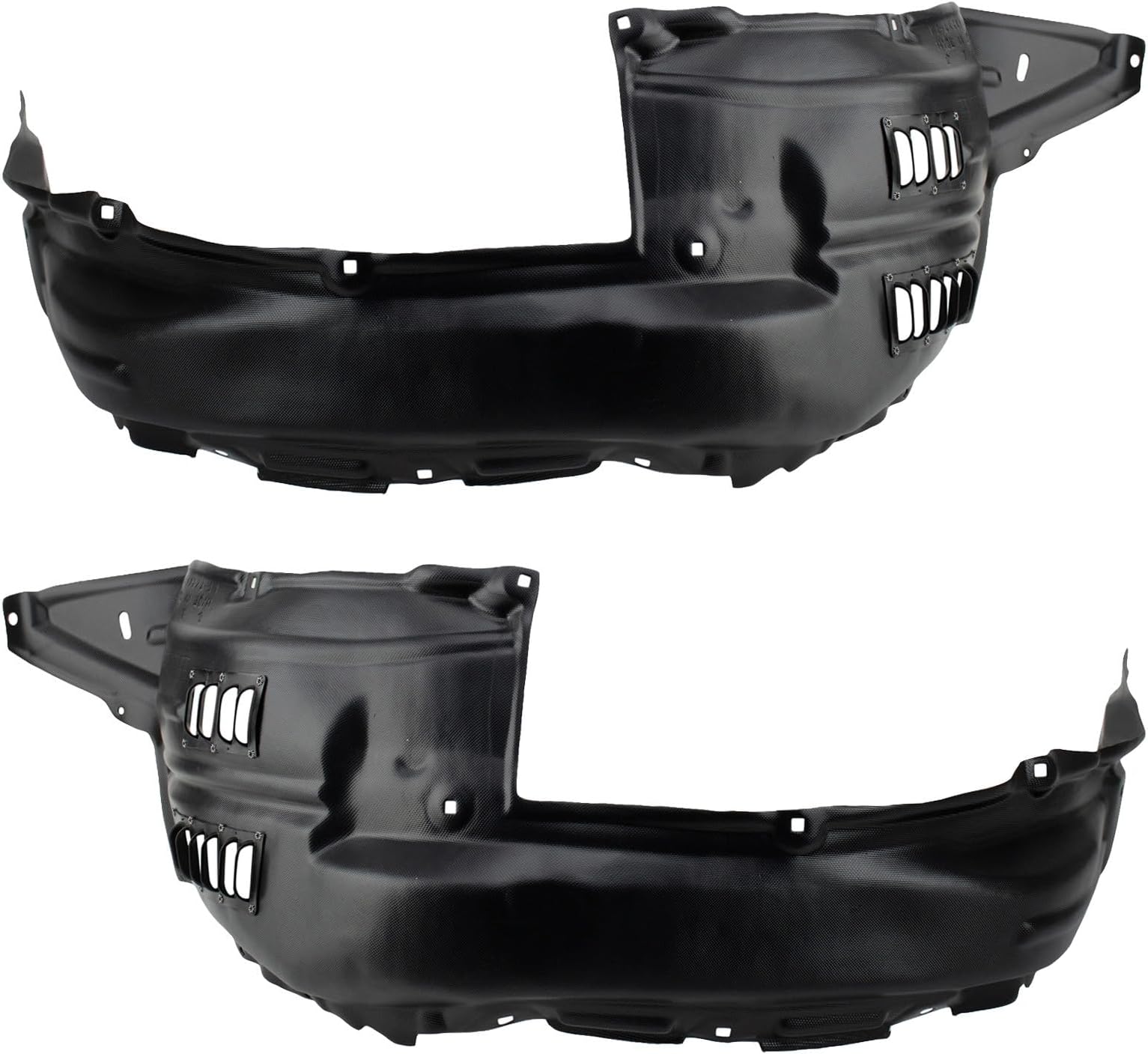 TRQ Front Driver and Passenger Side Inner Fender Liner Set Compatible with 2014-2021 Toyota 4Runner with 17 Inch Wheels