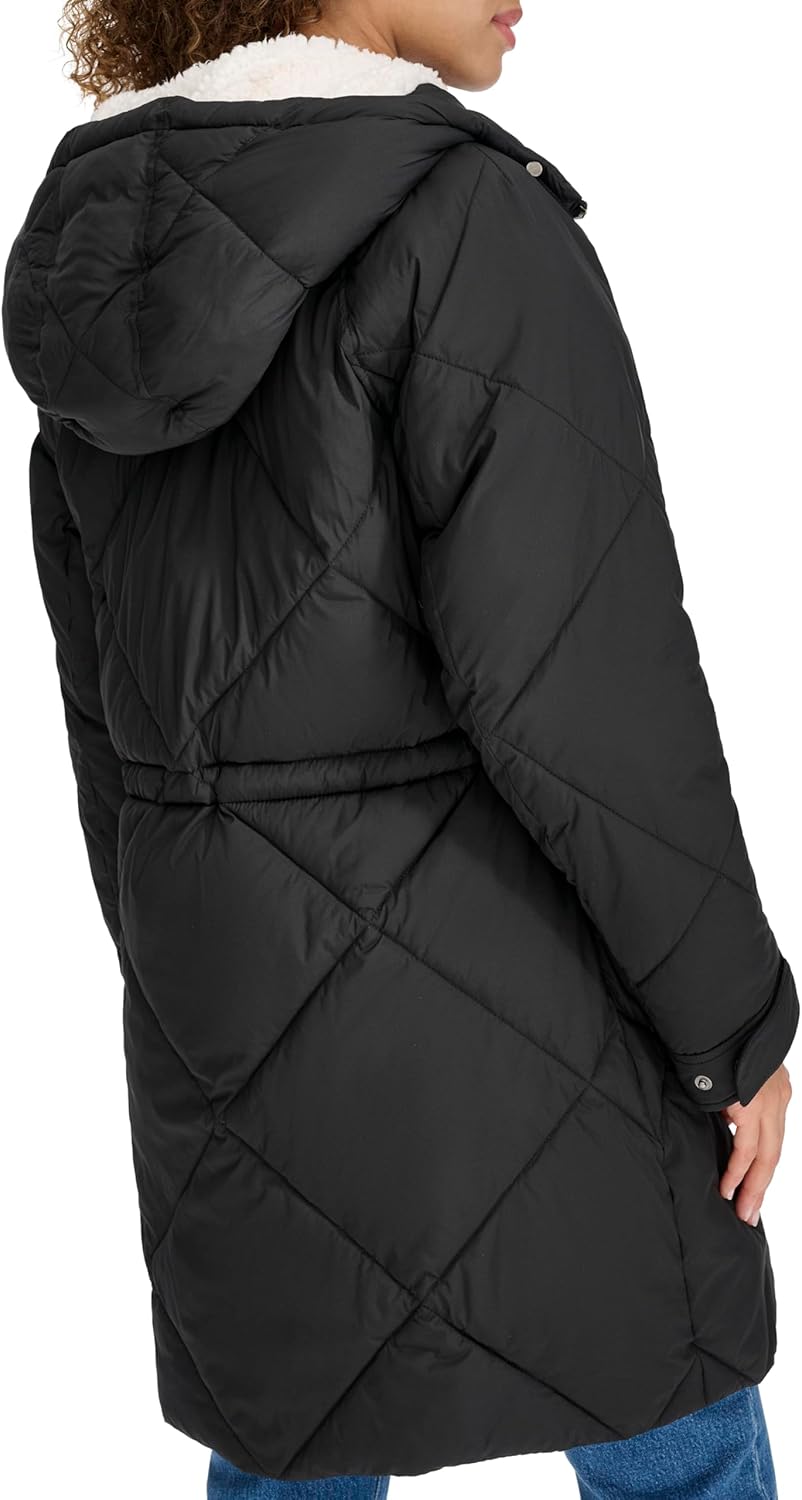 Levi's Women's Soft Sherpa Lined Diamond Quilted Long Parka Jacket (Standard & Plus Sizes) - Image 3