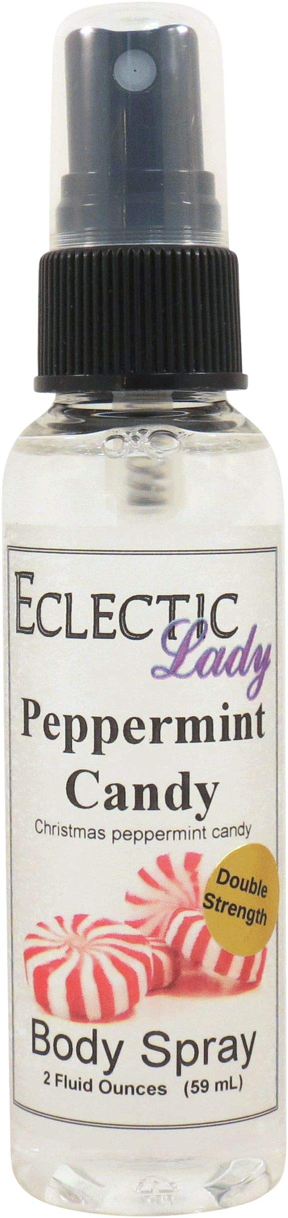 Eclectic Lady Peppermint Candy Body Spray, Double Strength, 2 oz, Body Mist