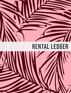 Rental Ledger: Pink Palm Leaves Pattern Tenancy Property Lease Accounting Tracker Notebook