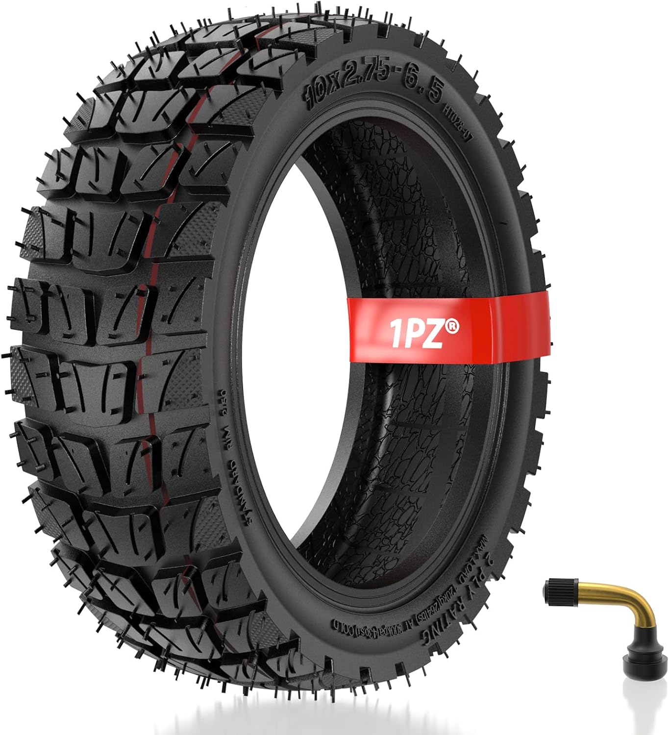 1PZ STO-T8D 10x2.75-6.5 Scooter Tire Off Road 10 Inch Scooter Tyres 70/65-6.5 Thickened Tyre for Speedway 5 Dualtron 3 Hover-1 Alpha gotrax G4 Electric Scooter